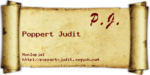Poppert Judit névjegykártya